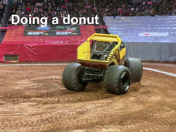 Earth Shaker doing a donut