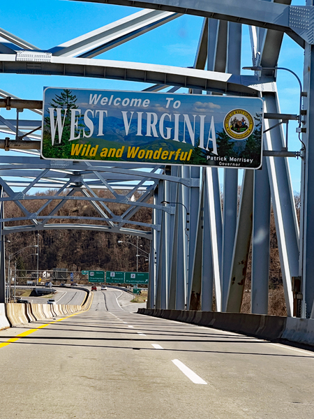welcome to West Virginia sign