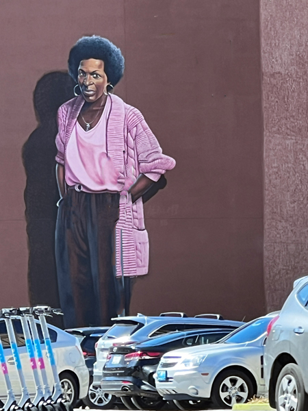 portrait on a building