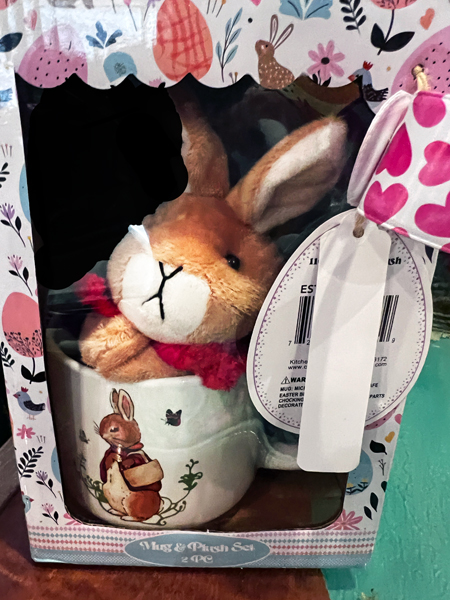 Easter cup and bunny rabbit