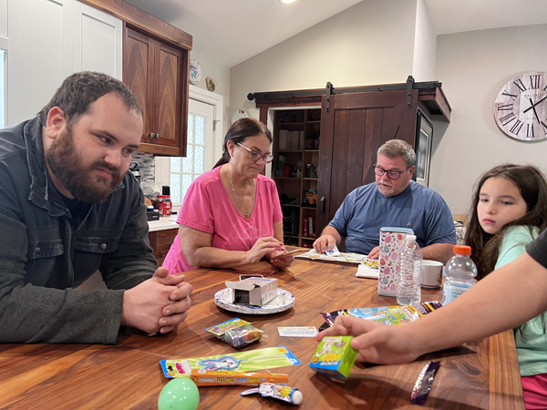 family on Easter Sunday