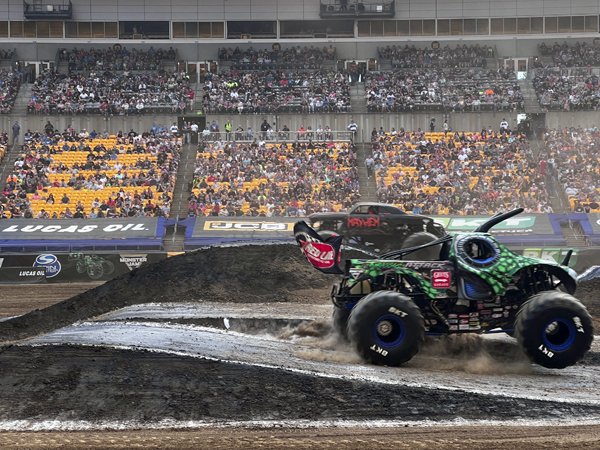 Jurassic Attack and Mayhem Monster Trucks