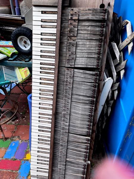 old piano keys