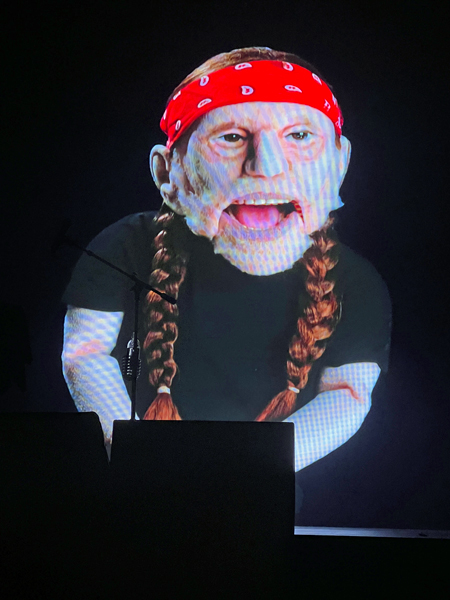 Willie Nelson puppet
