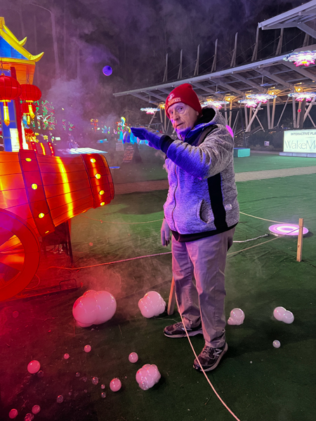 Lee Duquette and the snow bubbles