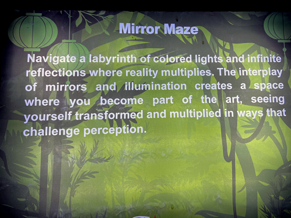 Mirror Maze sign