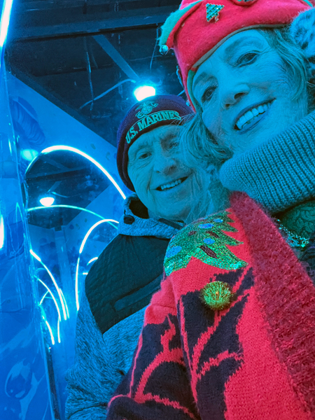 Lee and Karen Duquette in The Mirror Maze