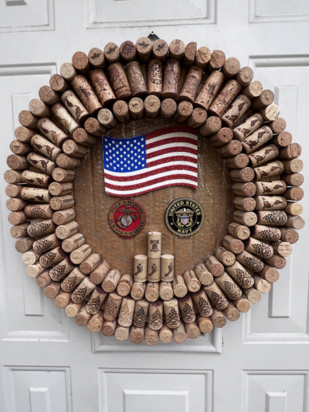 wine cork door wreath