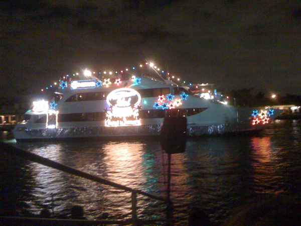 Christmas boat parade in Fort Lauderdale, Florida