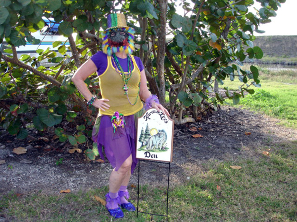 Karen Duquette ready for Mardi Gras