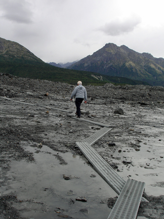 crossing the muddy area