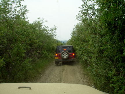 jeeps in the backcountry wilderness