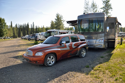 the RV and car of the two RV Gypsies