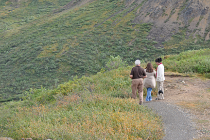 heading down the hill