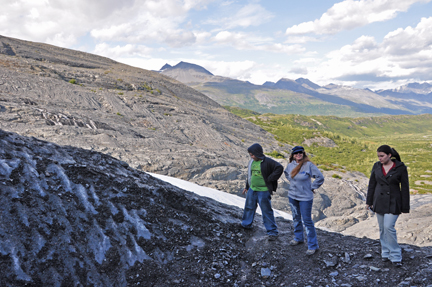 on Worthington Glacier in Alaska