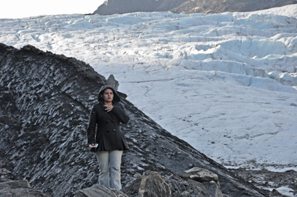 on Worthington Glacier in Alaska