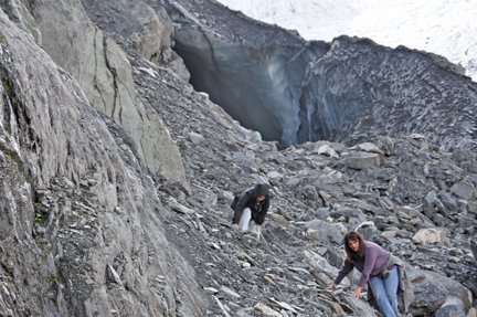 on Worthington Glacier in Alaska