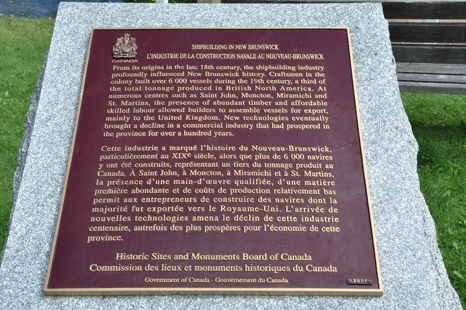 monument to shipbuilding in New Brusnwick