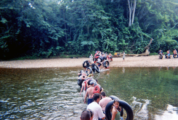 crossing the river