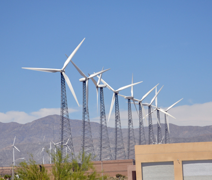 WINDMILLS generating electricity 