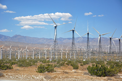 WINDMILLS generating electricity 