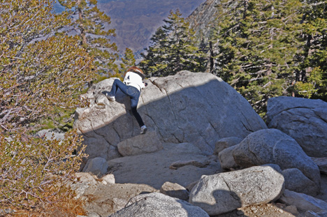 Ilse climbing for a better view