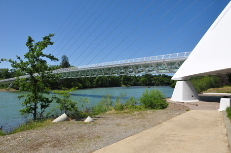 beside the Sundial Bridge in the daytime