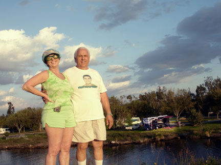 Lee and Karen on the bikepath